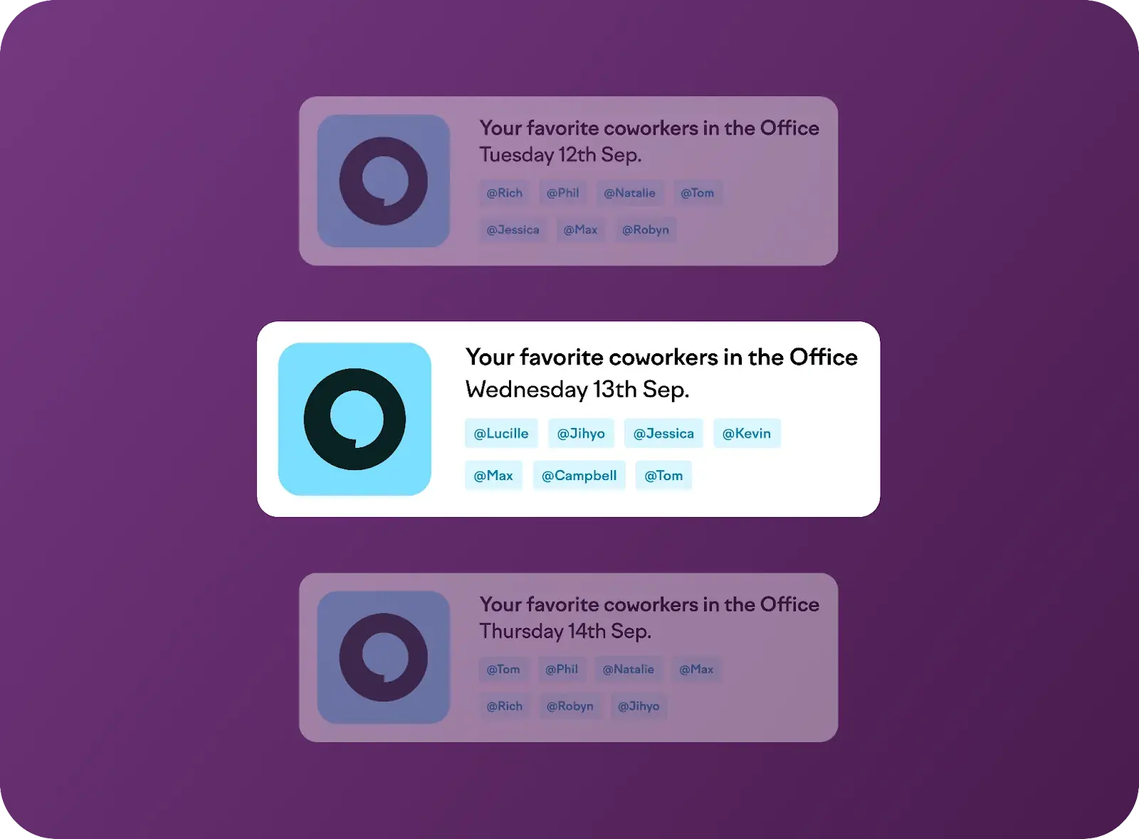 A screenshot of Officely’s notifications